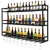 [US Local Warehouse] Bar Liquor Bottle Display Shelf Wall-Mounted Wine Storage Rack Home Glass Holder