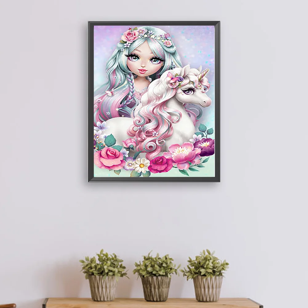 DIY Paint By Number 40*50cm - Unicorn Girl