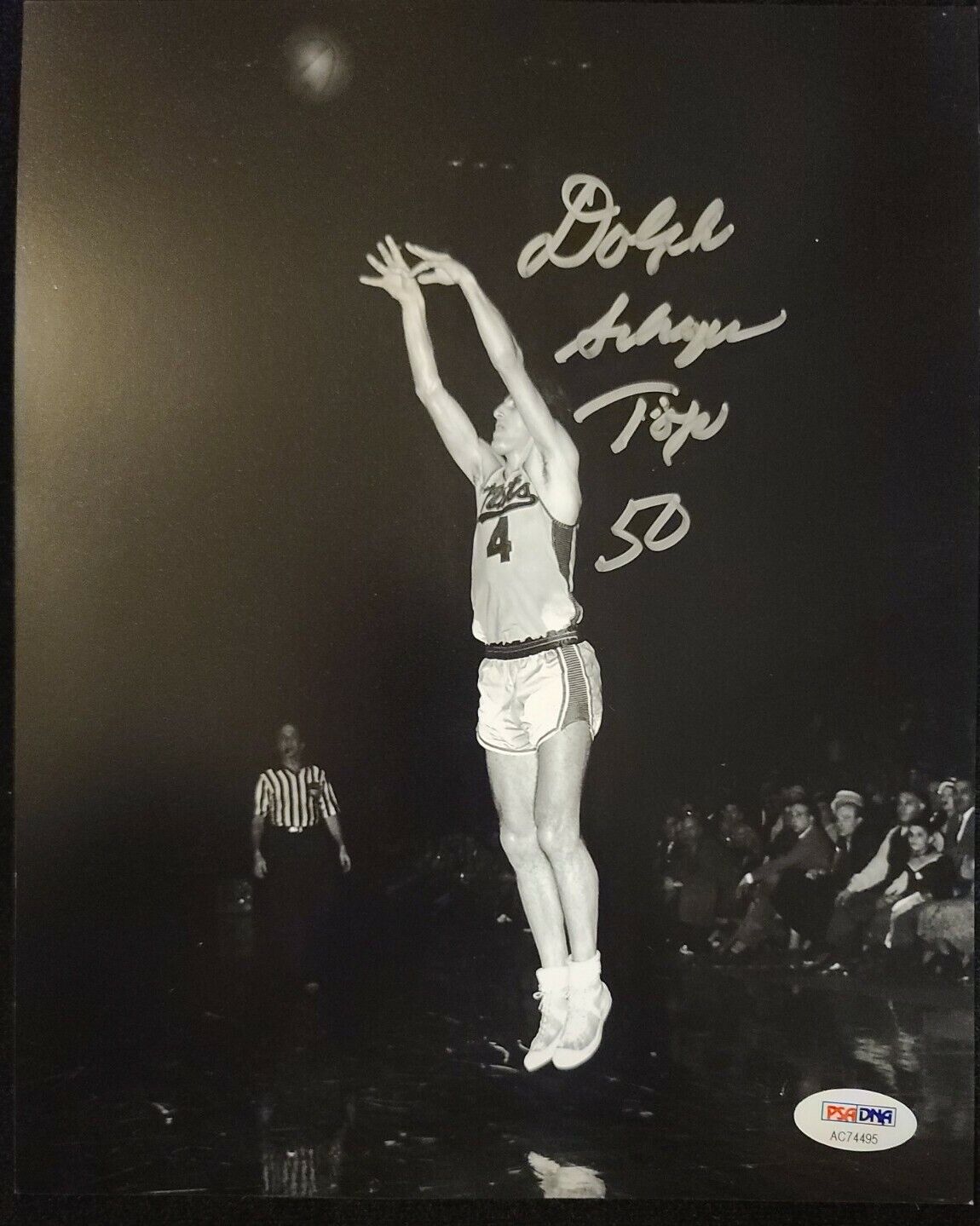 DOLPH SCHAYES Top 50 Signed Auto 8x10 Picture Photo Poster painting SYRACUSE NATIONALS PSA/COA