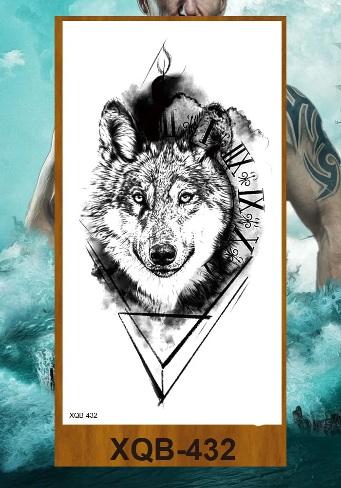 Sexy Fake Tattoo for Woman Large Leg Thigh Body Tattoo Stickers Waterproof Temporary Tattoos Peony Lotus Flowers Fish Dragon