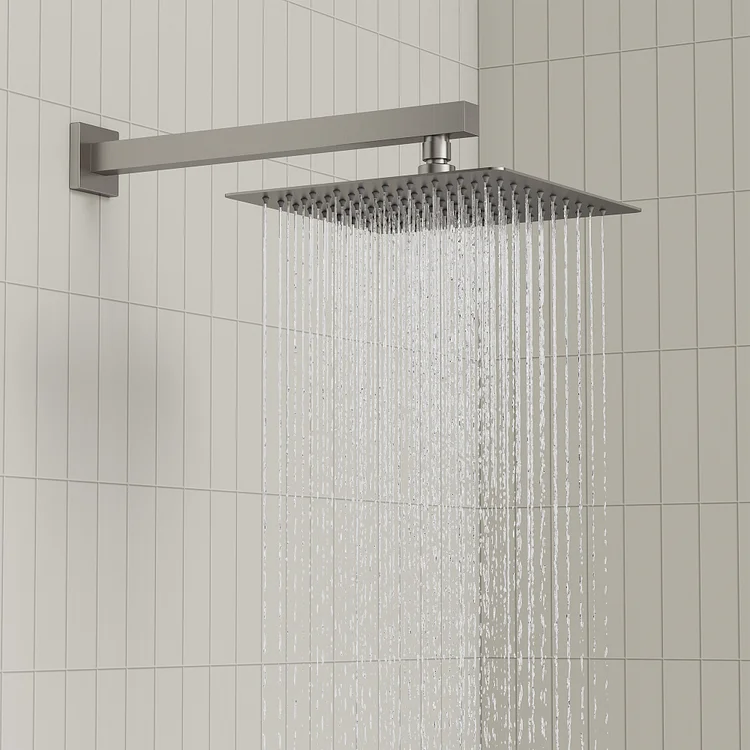 Rainfall Shower System in Brushed Nickel M6066NI-10BL | EVERSTEIN