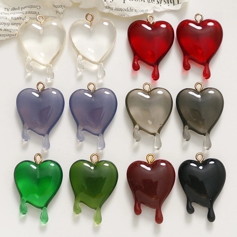 Minimalist Heart Shape Resin Polishing Charms