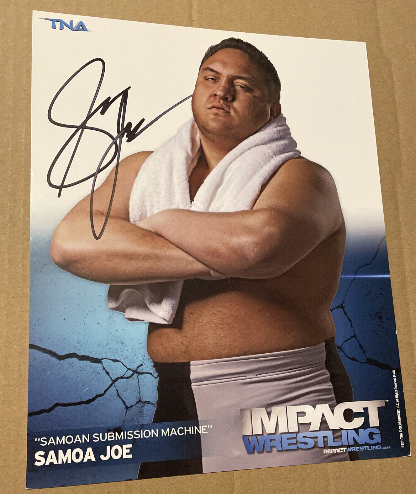 TNA Samoa Joe Hand Signed 8x10 Official Promo Picture ROH NXT WWE Autograph