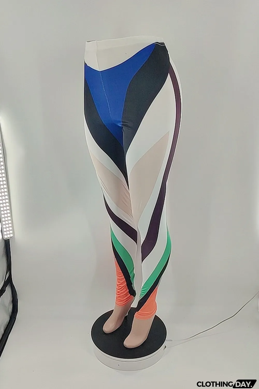 Multicolor Casual Sportswear Print Basic Skinny High Waist Pencil Trousers