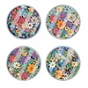 4pcs DIY Diamond Painting Acrylic Coaster Flower Waterproof Cup Coaster、[Everydayedeals]