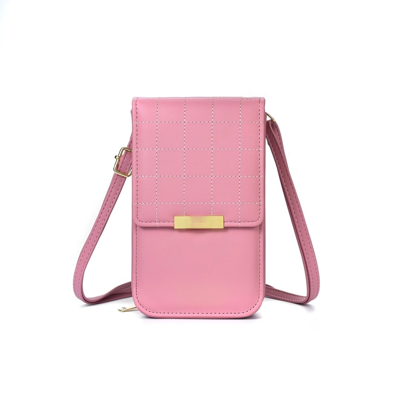 Women’s Medium Pu Leather Solid Color Classic Style Zipper Crossbody Bag Shoulder Bags