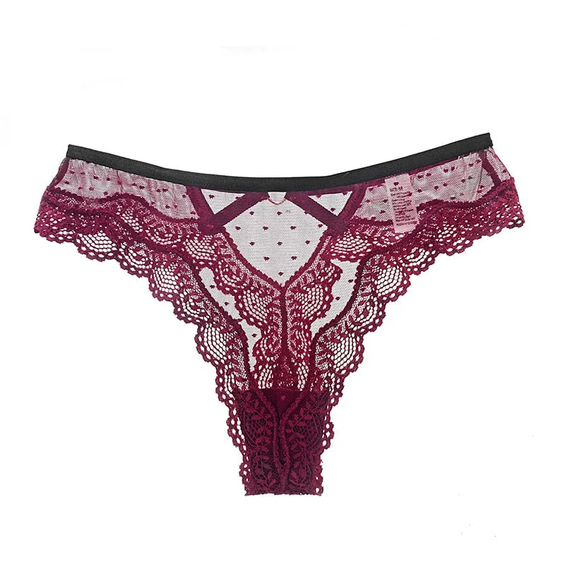Sexy Panties Women Lace Underwear Female Hollow Out Panties Sex String Transparent Thong Seamless Briefs Low-waist Lingerie