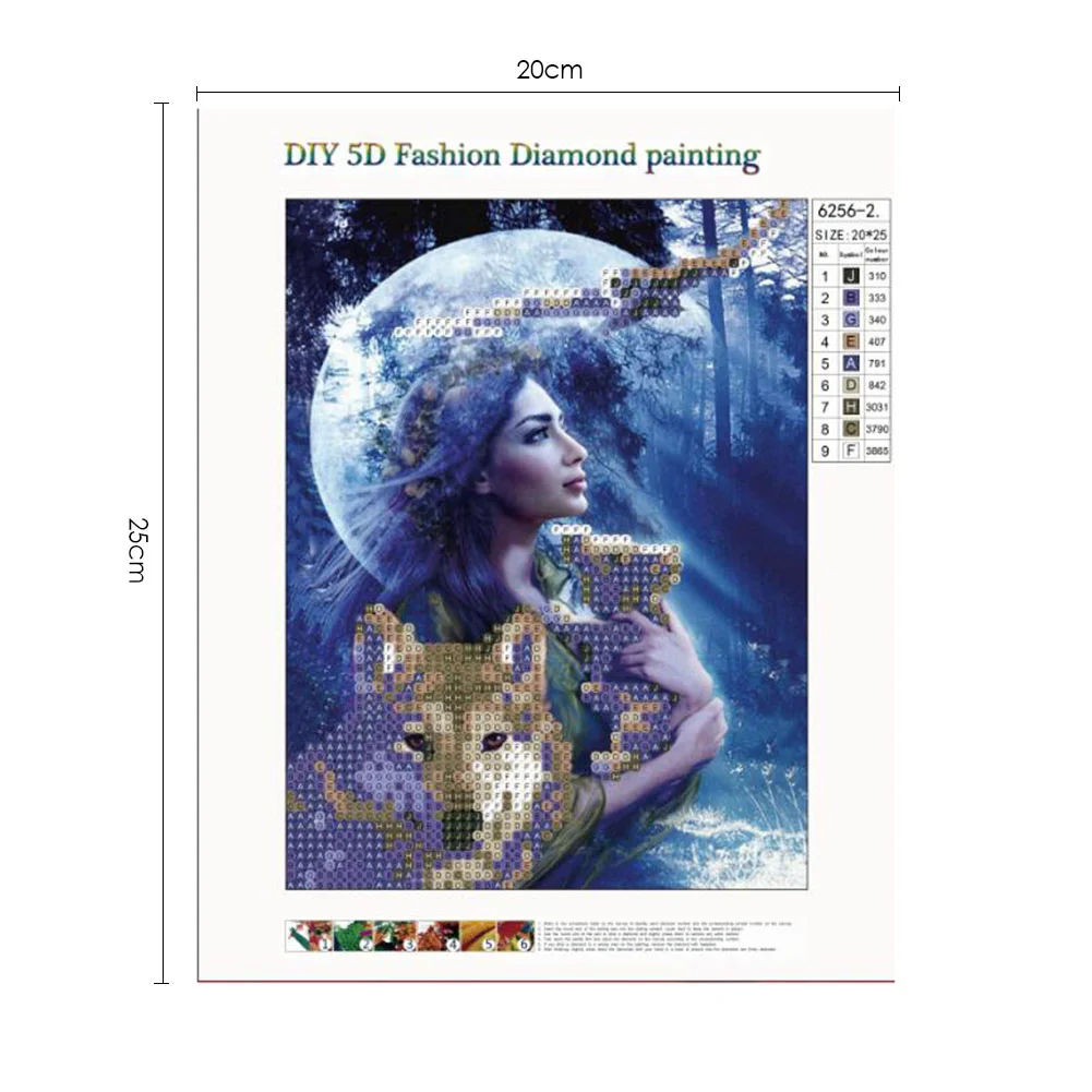 Diamond Painting - Partial Round Drill - Beauty Wolf(20*25cm)