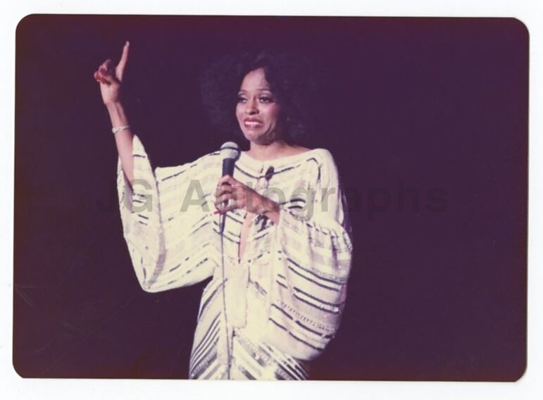 Diana Ross - Vintage Candid Photo Poster painting by Peter Warrack - Previously Unpublished