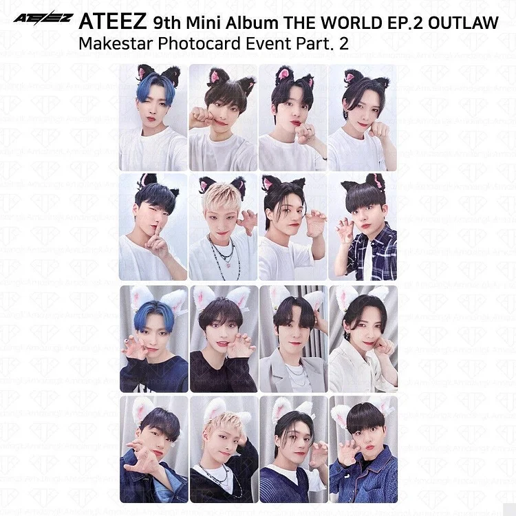Ateez 9th Mini Album The World EP.2 Outlaw Makestar Photocard