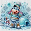 Winter Eeyore-11CT Stamped Cross Stitch 40*40cm/15.75*15.75in