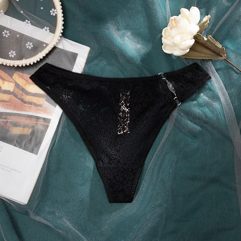 Meet'r Women Sexy Lingerie Ladies Hollow Out Panties Low-waist Temptation Lace Thong Female G-string  Breathable Soft Underwear