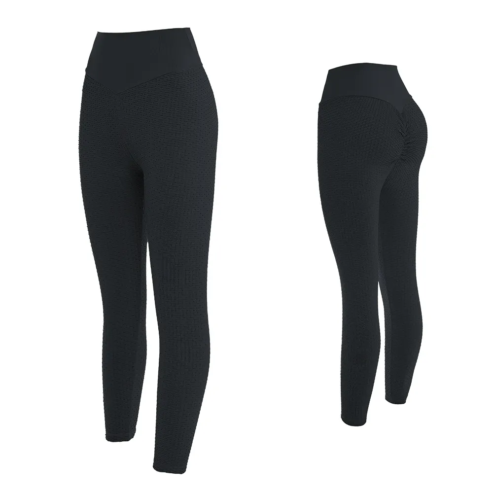 black seamless leggings details 