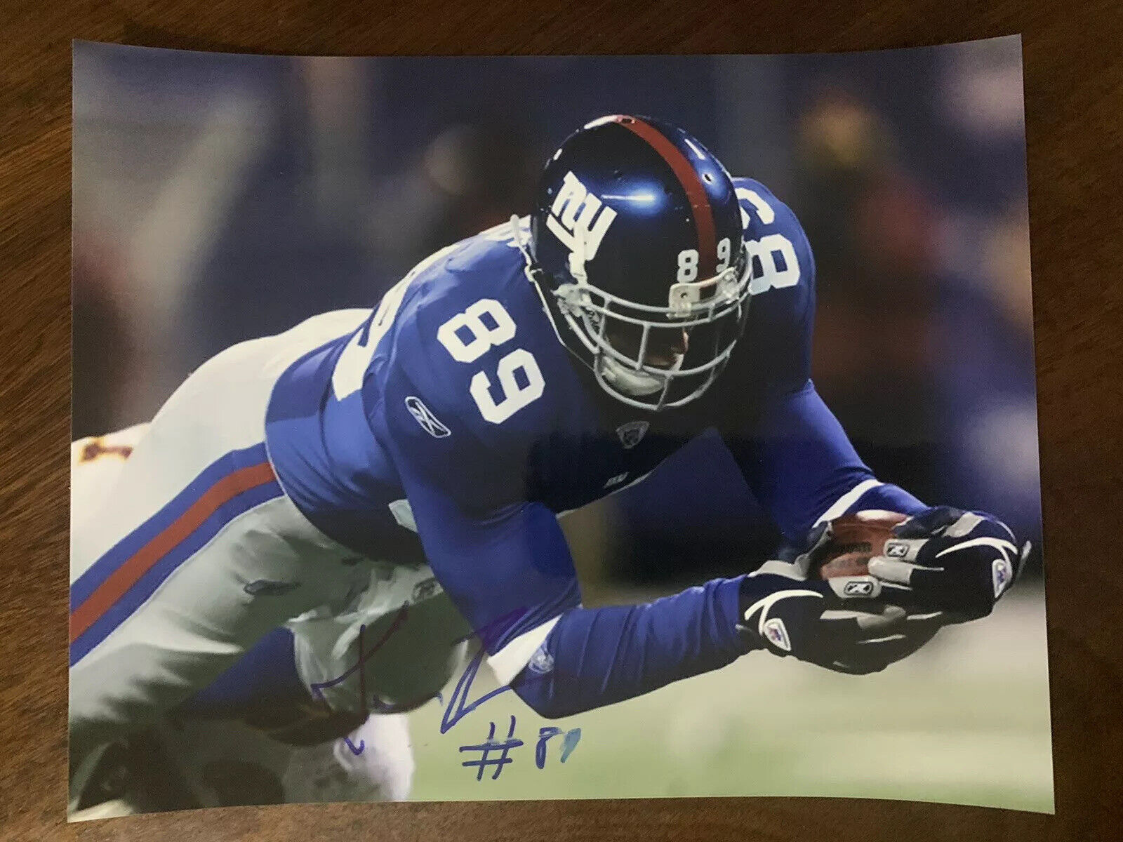 Kevin Boss Hand Signed 8x10 Photo Poster painting New York Giants Super Bowl Champion