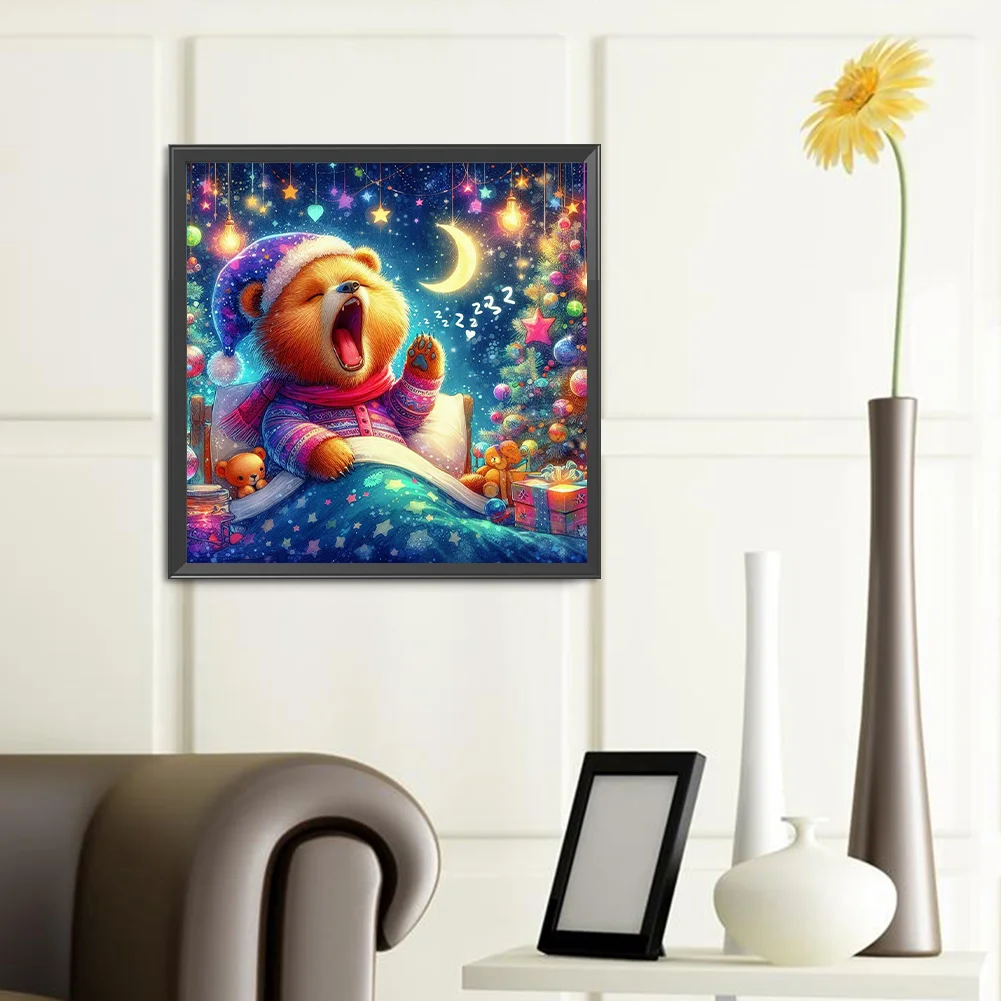 Diamond Painting - Full Round Drill - Sleeping Bear(Canvas|40*40cm)