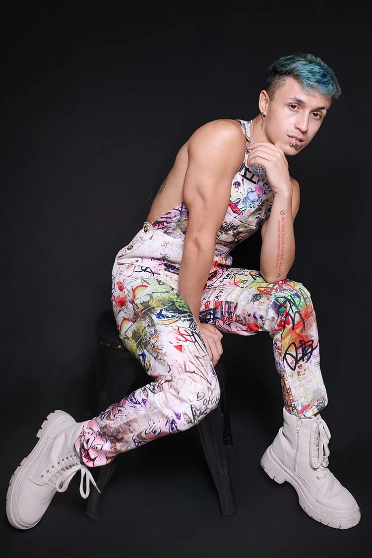 Graffiti jumpsuit on sale