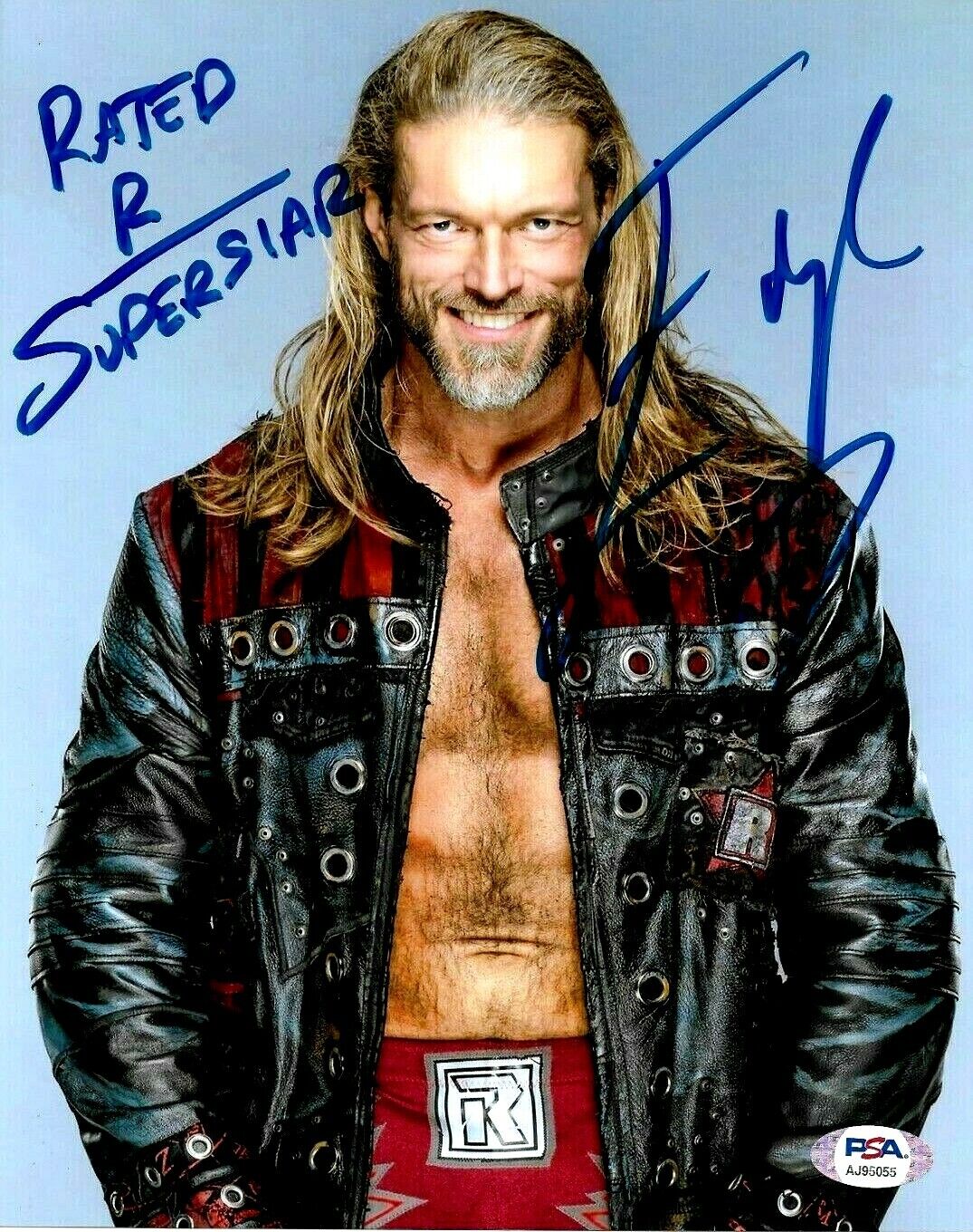 WWE EDGE HAND SIGNED RATED R SUPERSTAR INSCRIBED 8X10 Photo Poster painting WITH PSA DNA COA 5