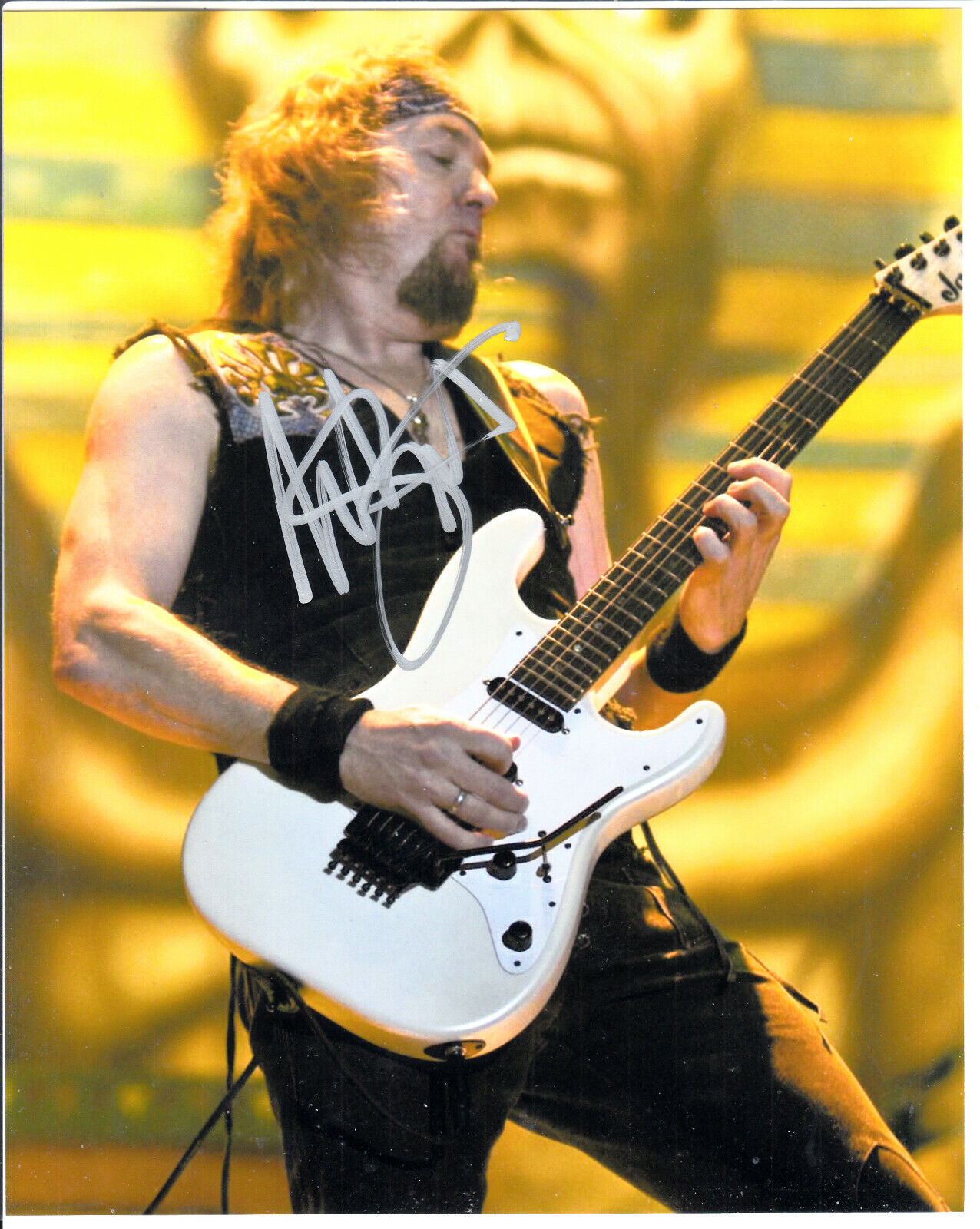 Adrian Smith guitarist for Iron Maiden Signed Autograph 8x10