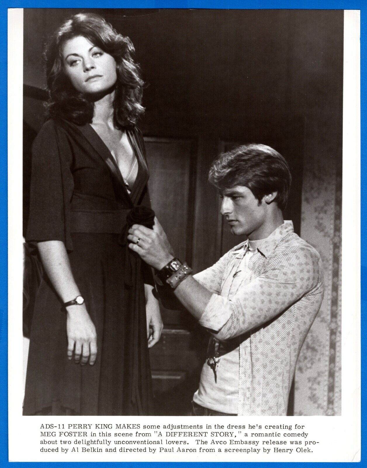 PERRY KING MEG FOSTER Vintage 8x10 Promo Press Photo Poster painting 1978 A DIFFERENT STORY