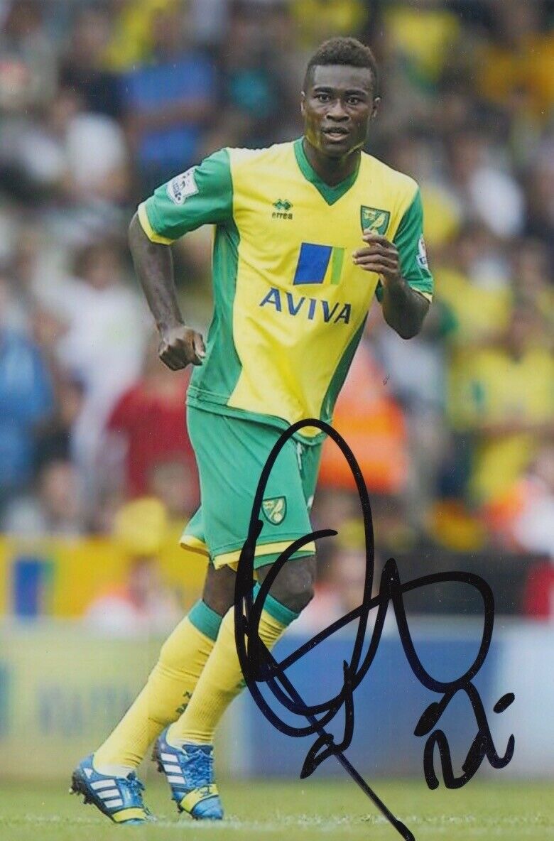 ALEXANDER TETTEY HAND SIGNED 6X4 Photo Poster painting NORWICH CITY FOOTBALL AUTOGRAPH