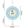 DIY Diamond Painting Double-sided Rotatable Snowman Hanging Wind Chime Suncatcher Hanging Kit