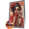 uk.everydayedeals (Limited Stock)Diamond Painting - Round AB Drills - Ice Cream Girl(45*65cm)