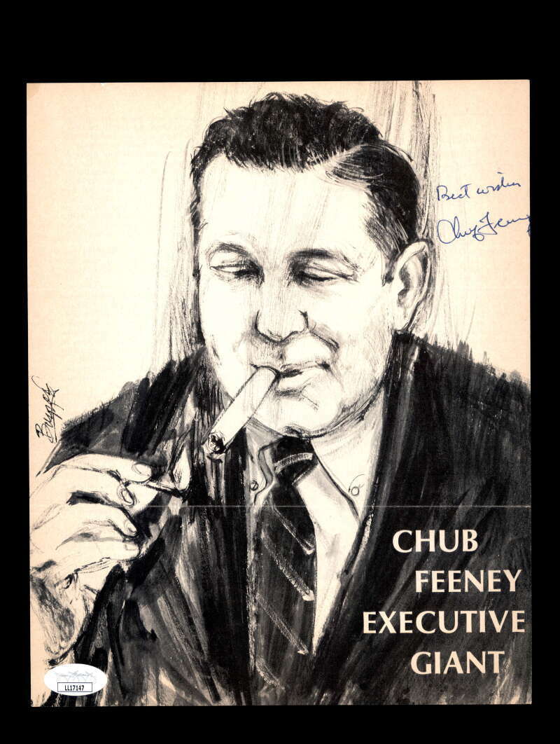 Chub Fenney JSA Coa Signed 8x10 Vintage Photo Poster painting Autograph