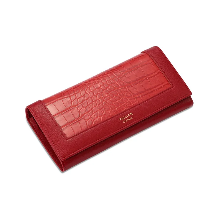 Crocodile pattern clutch multi-function wallet