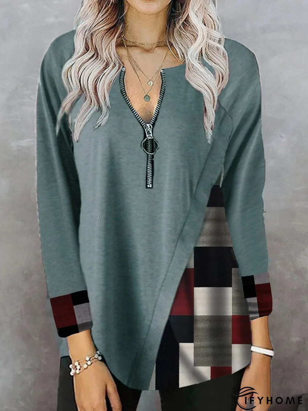 Loosen Casual Crew Neck Tunic Top | IFYHOME