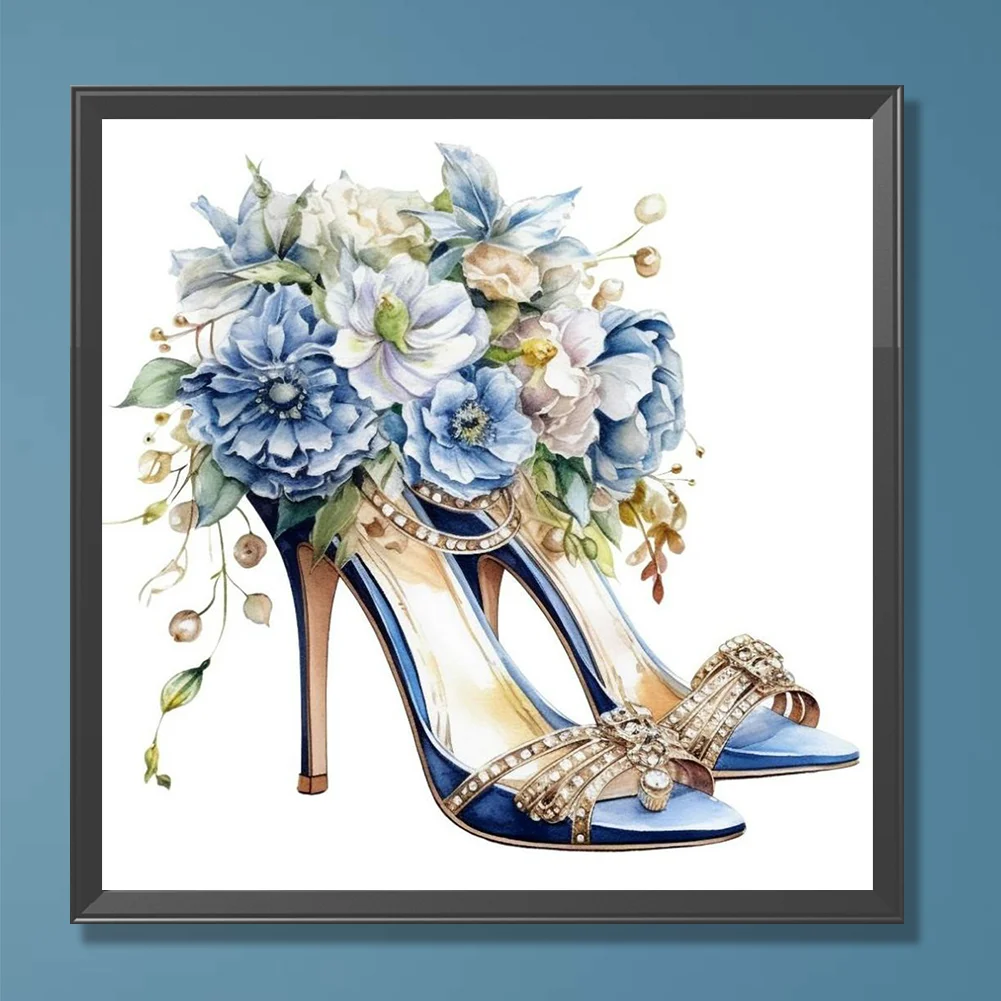 Full Round Diamond Painting 30*30cm - Flower High Heels