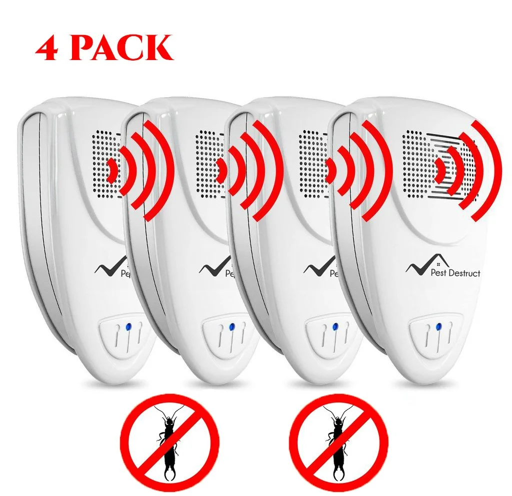 Ultrasonic Earwig Repeller - PACK of 4 - Get Rid Of Earwigs In 48 Hours Or It's FREE - vzzhome