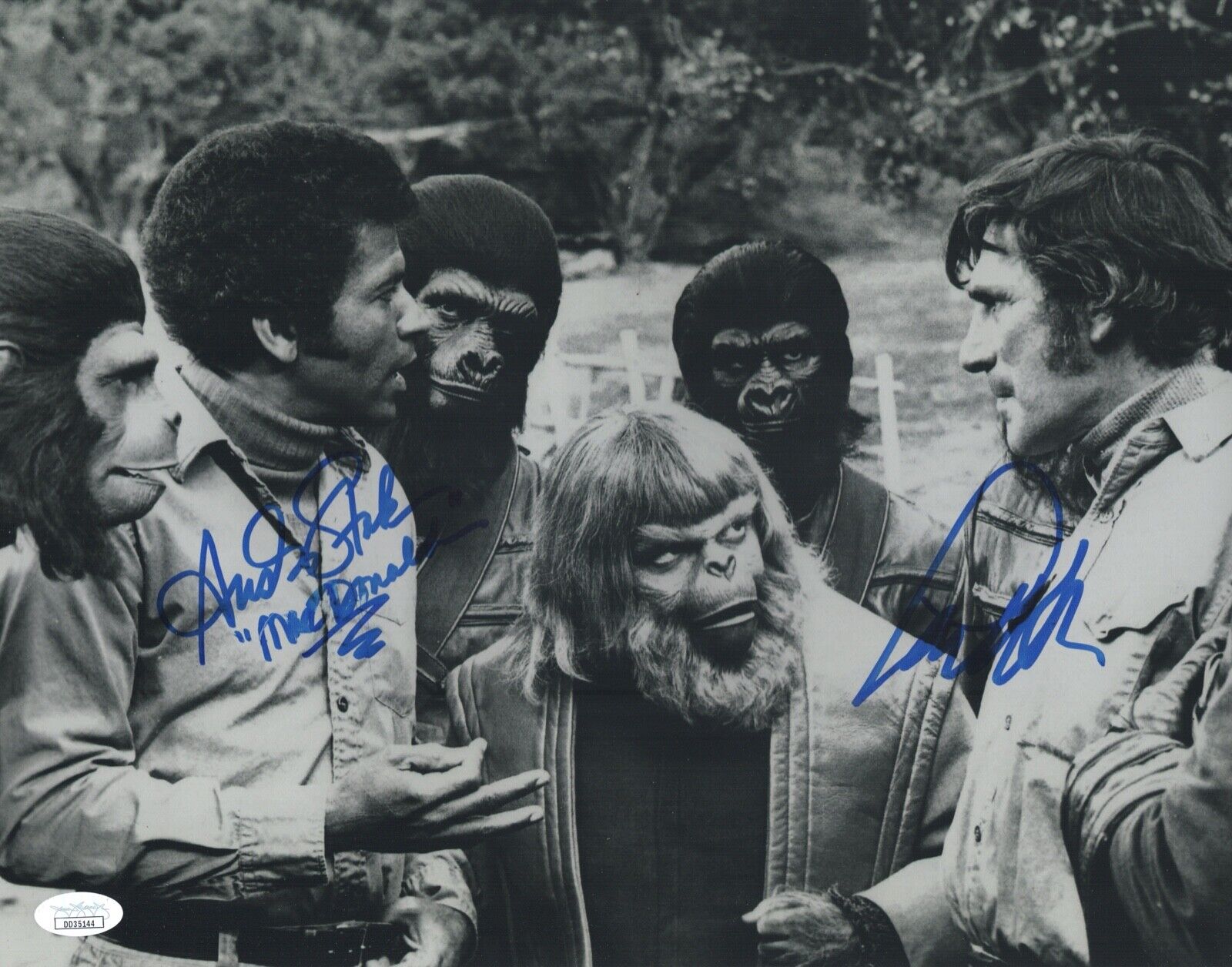 AUSTIN STOKER & PAUL WILLIAMS Signed 11x14 PLANET OF THE APES Photo Poster painting JSA COA Cert