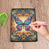 5D Diamond Painting Notebook DIY Diamond Art Dairy Book Kits (Butterfly)