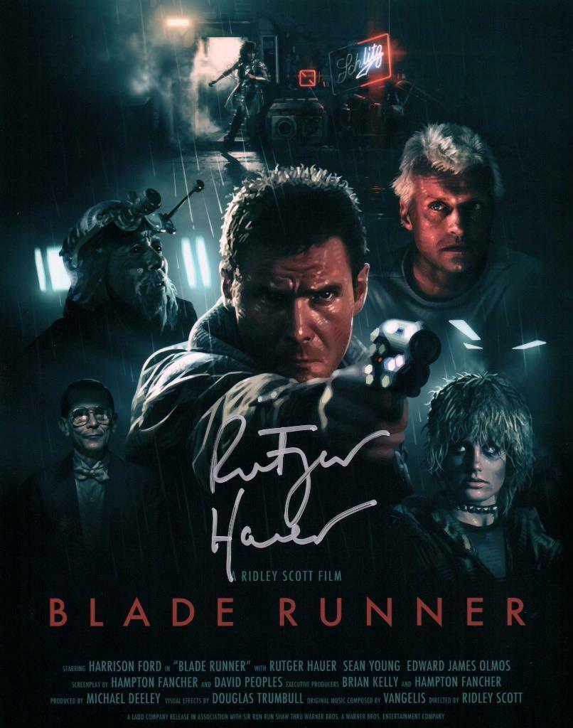 Rutger Hauer BLADE RUNNER autographed 8x10 Photo Poster painting Really nice signed Photo Poster painting COA