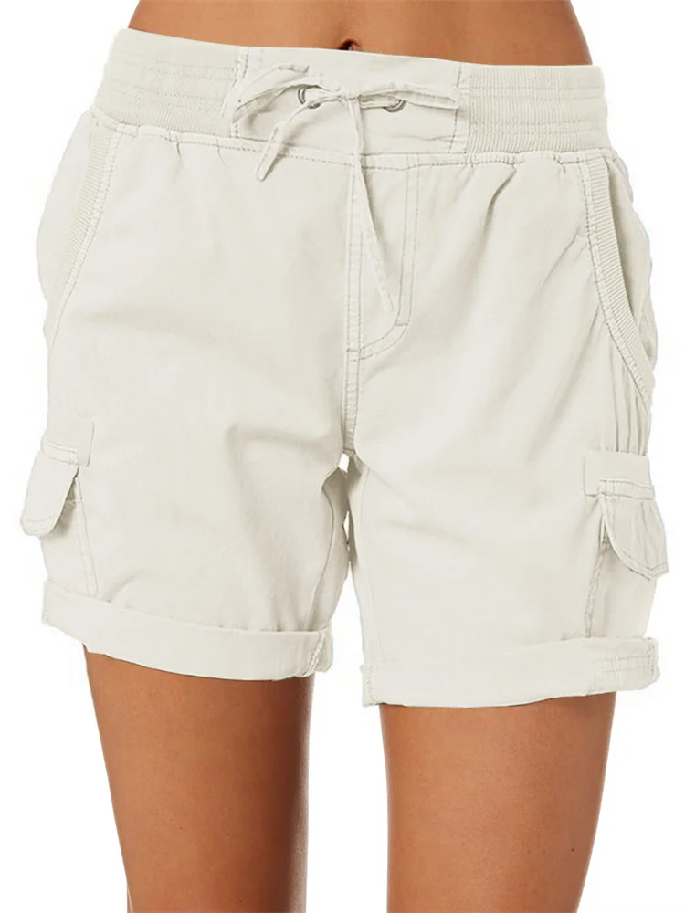 Drawstring Utility Comfy Cargo Shorts