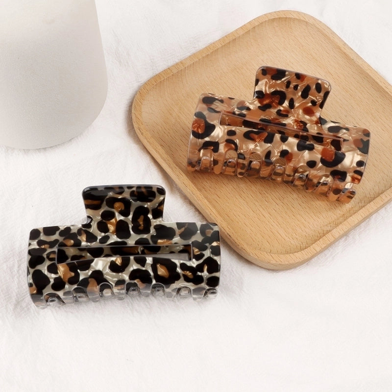Mao Chen Ornament Barrettes Shark Clip Temperament Leopard Print Grip Autumn And Winter Hot Sale High Sense Clip Hair Accessories Barrettes