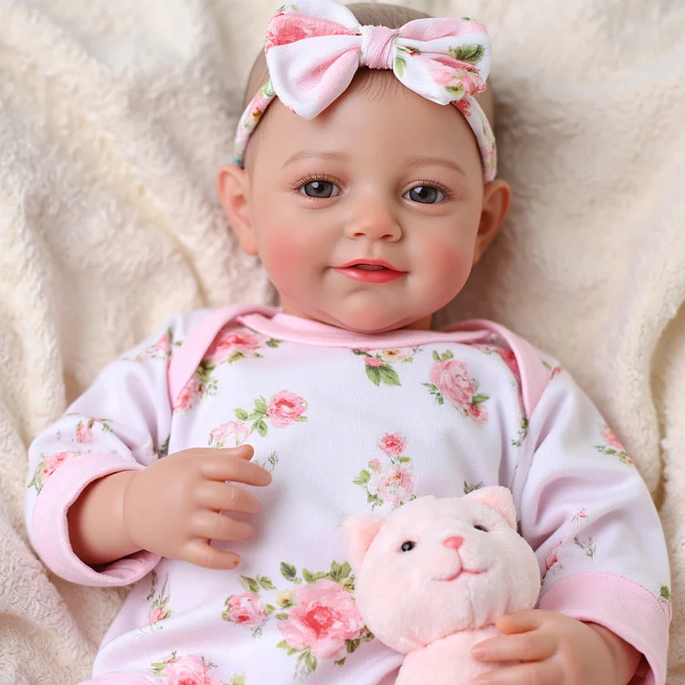 [Pre-Order]Babeside Smiling Reborn Baby Cassia 20" Little Infant Girl Building Lovely Memories
