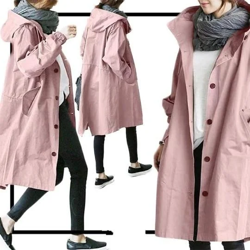 Resistant Oversized Hooded Windbreaker Rain Jacket