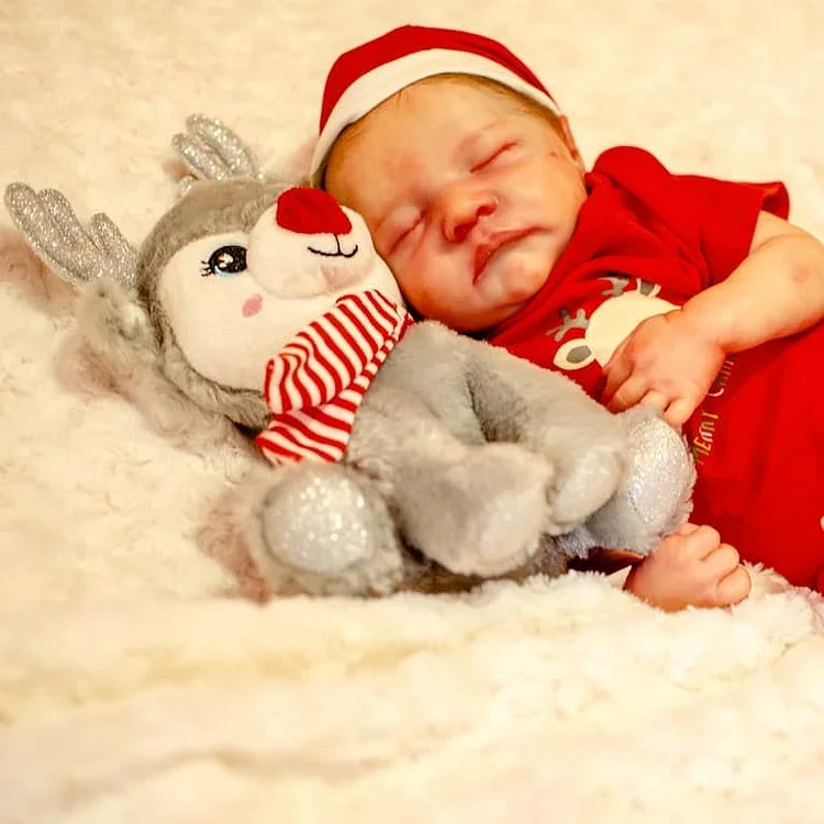  [Holiday Specials]20"Cute Lifelike Handmade  Reborn Silicone Sleeping  Baby Doll Set, Holiday Gift - Reborndollsshop®-Reborndollsshop®