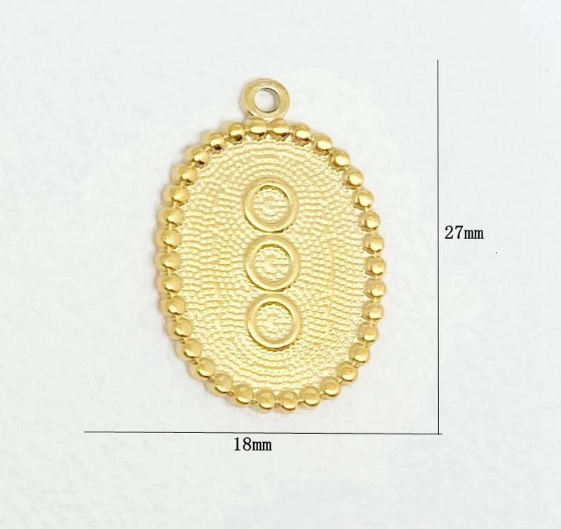 1 Piece 304 Stainless Steel Solid Color Jewelry Accessories Pendant