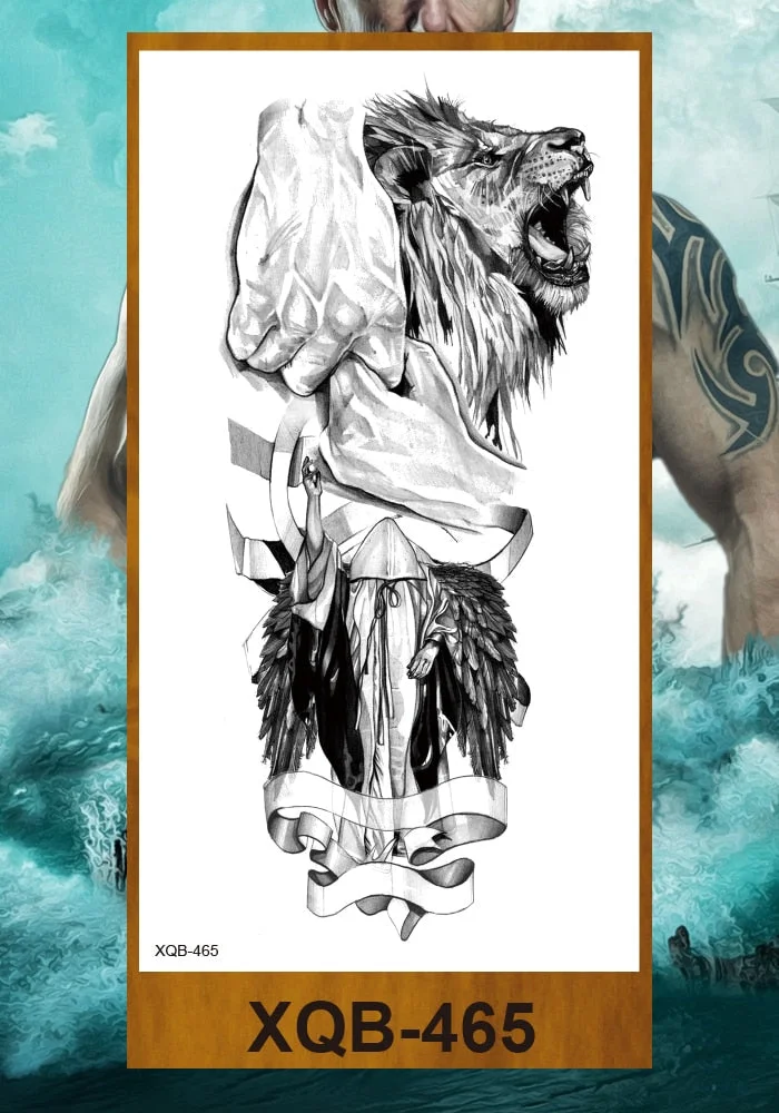 Temporary Tattoo Sticker Man Woman Arm Body Art Fake Tatoo Buddha Bodhisattva Believer Religion Valkyrie Female Warrior Goddess