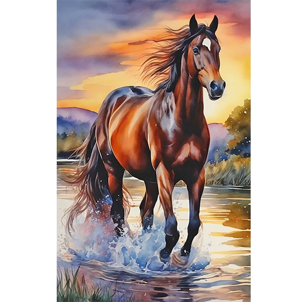 Full Round Diamond Painting - Horse(Canvas|40*60cm)