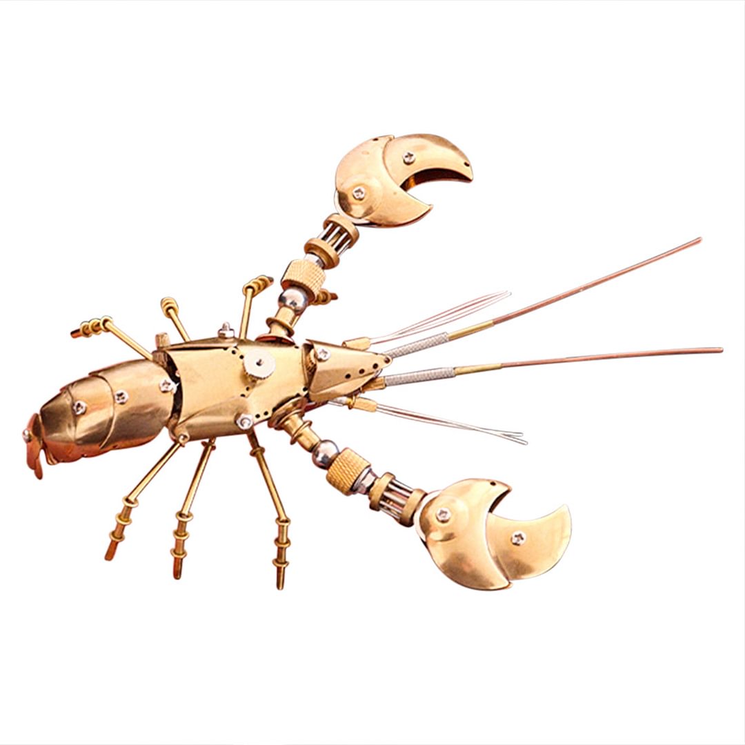 Metal Brass Lobster Animal Model Handmade Assembled Crafts for Collection,okpuzzle,3dpuzzle,puzzle shop,puzzle store