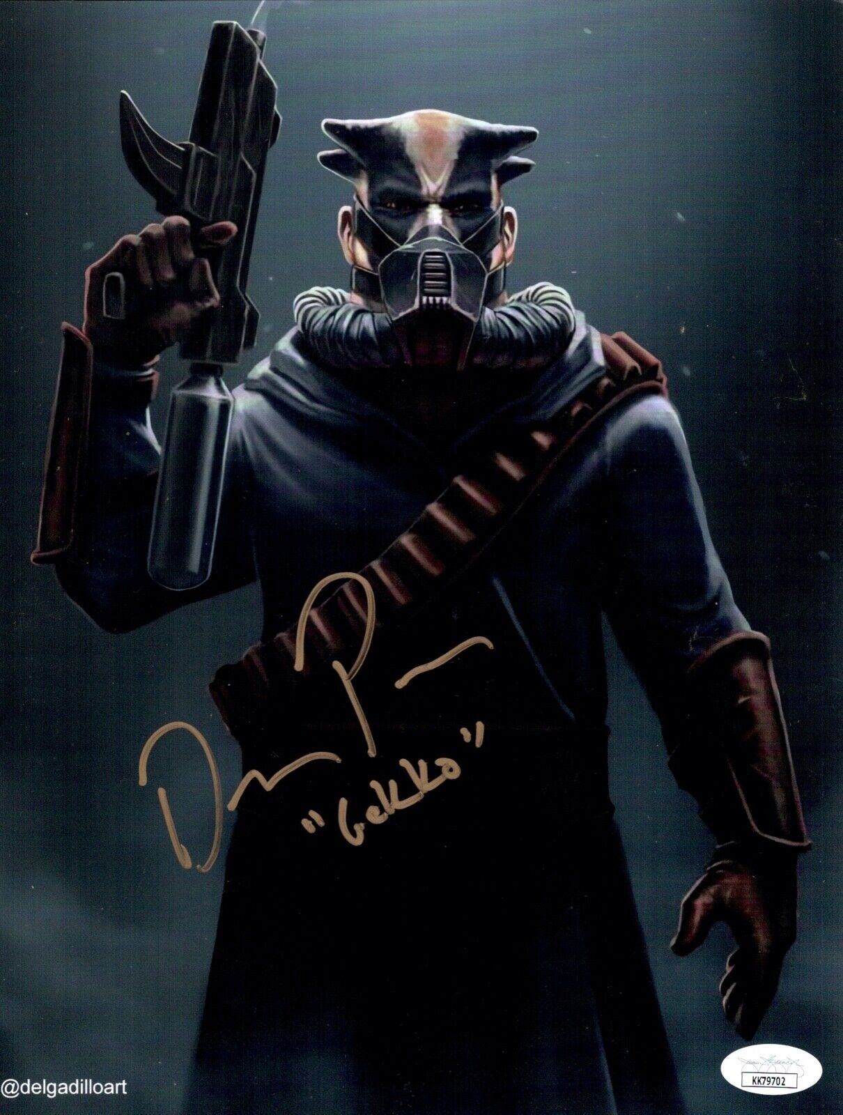 DOMINIC PACE Signed 8.5x11 Print MANDALORIAN Star Wars GEKKO Autograph JSA COA