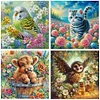 4Pack Animal-Crystal Rhinestone Diamond Painting(40x40cm)