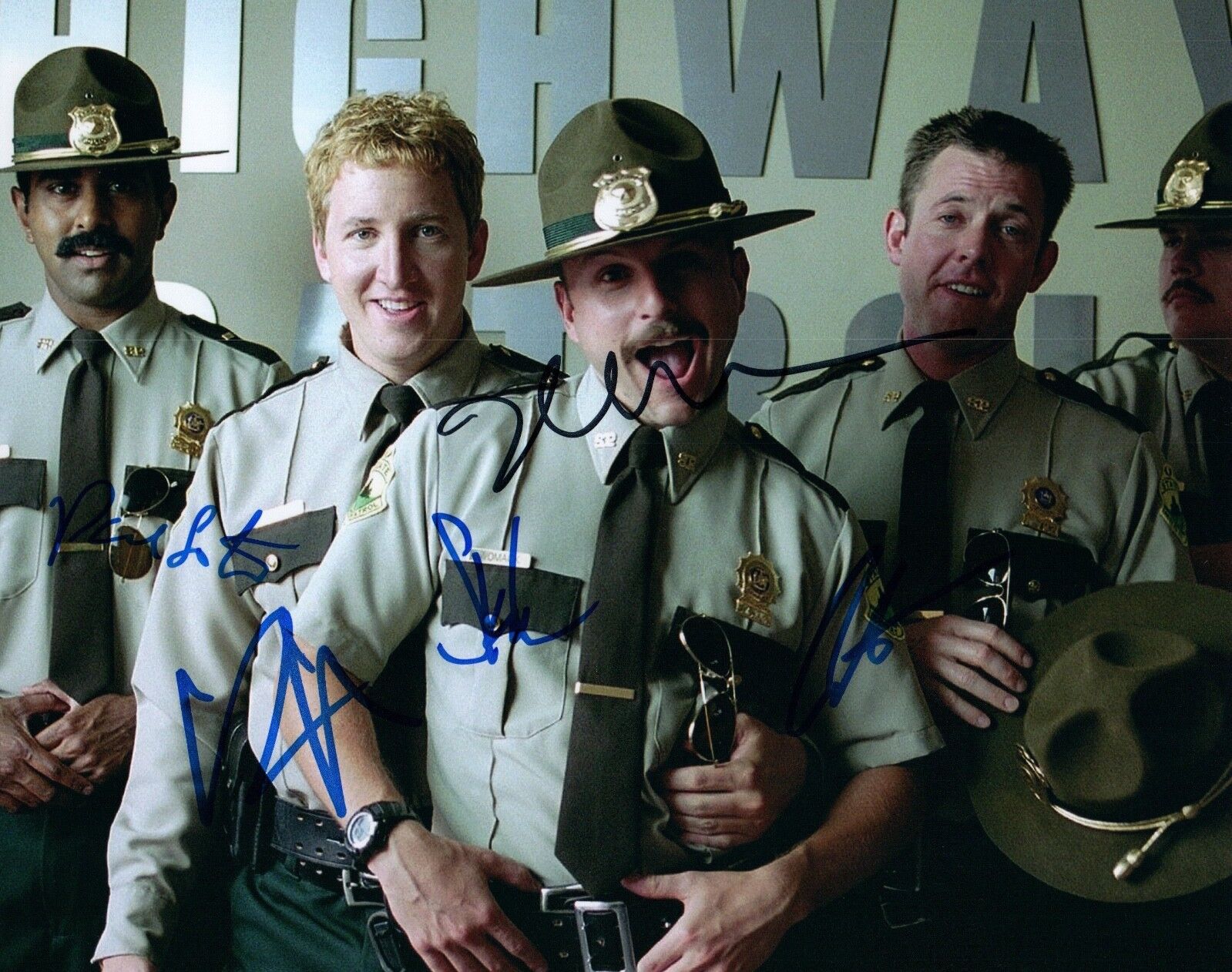 SUPER TROOPERS Cast Signed Autographed 8x10 Photo Poster painting 2 Broken Lizard x5 COA