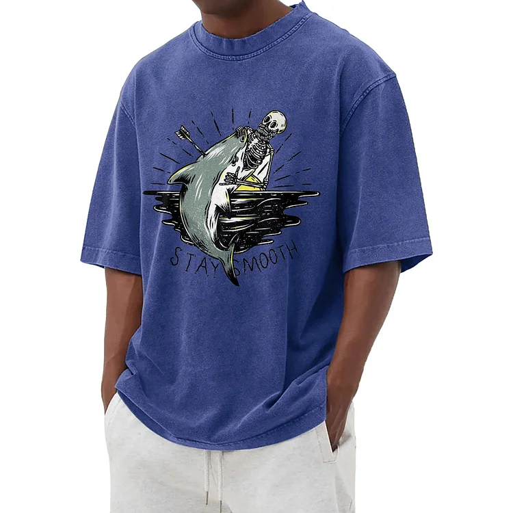"I'm Gonna Be Eaten" Graphic Washed T-Shirt 012