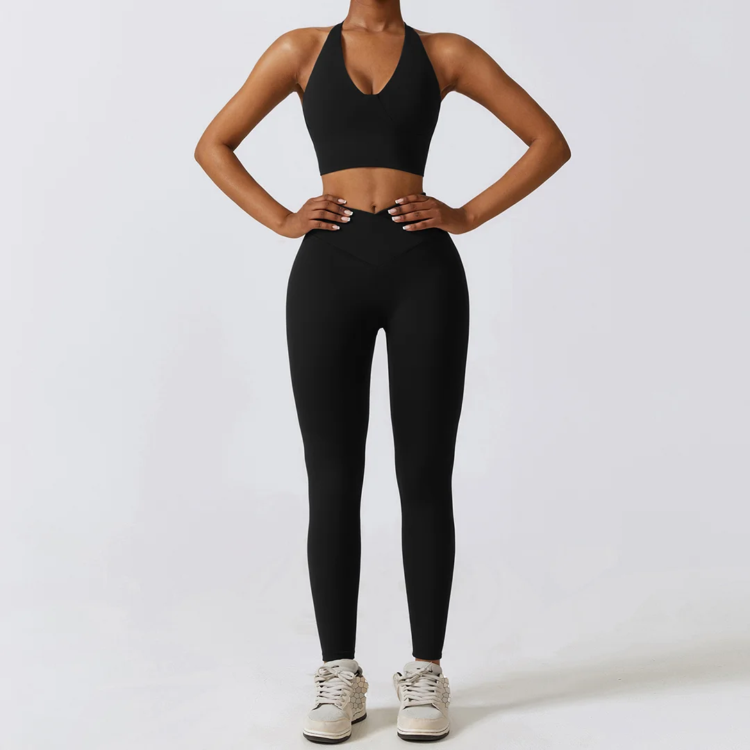 Quick-drying yoga sports bra Leggings 2 piece sets