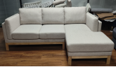 Puremind Convertible Sectional Sofa, L Shaped Couch with Linen Fabric, Reversible Couch for Small Space,Beige