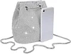 Clutch Abendtasche Luxus Damen Kleine Umh&auml;ngetasche Kupplung f&uuml;r Zeremonie Hochzeit/Party/Abschlussball Box Taschen aus Strass handgefertigt